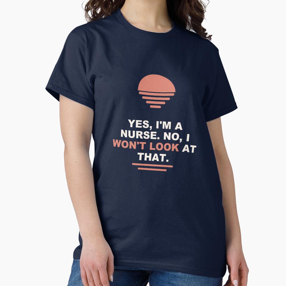 Nurse Won't Look Poster - Funny Nurse gift by Harlo.co