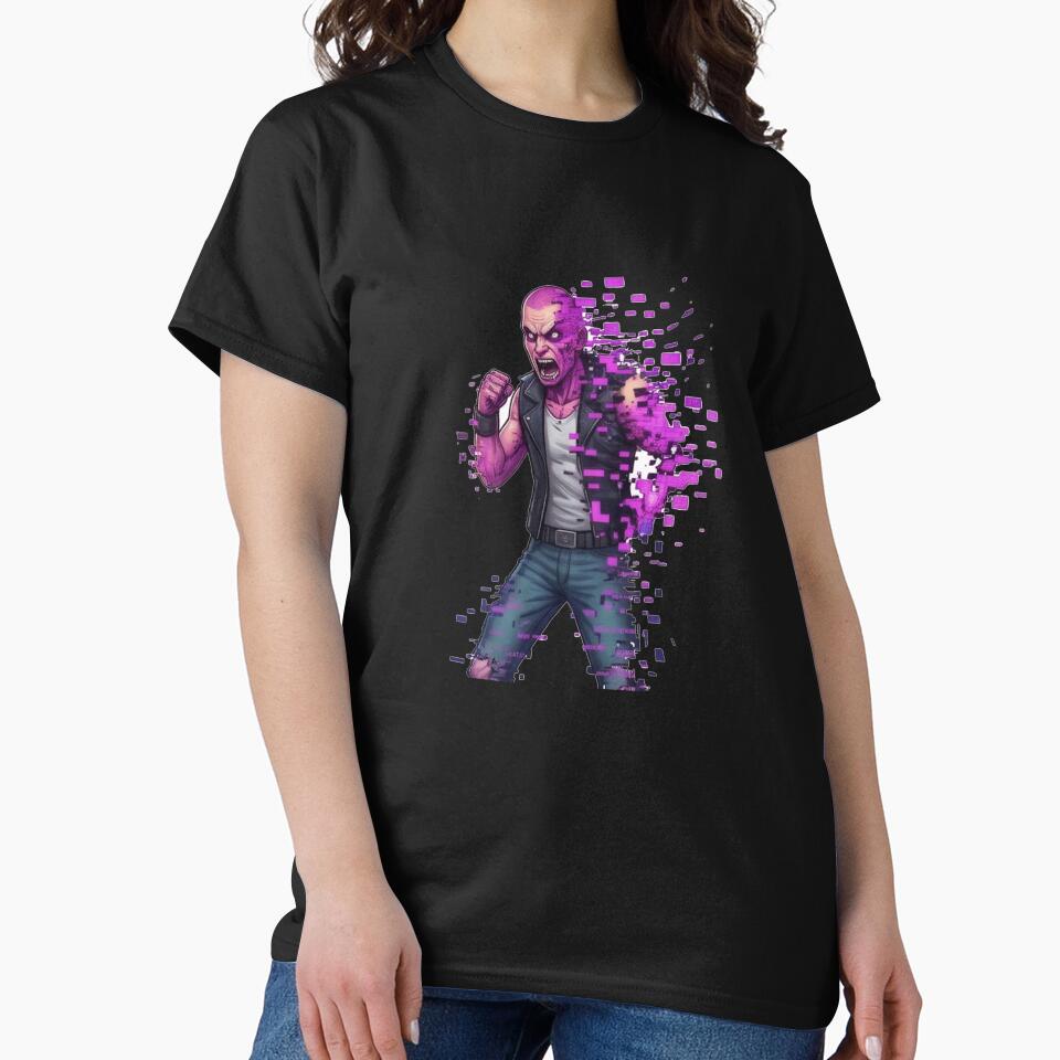 Neon Purple Glitch Art Cyberpunk by RamjoVerse