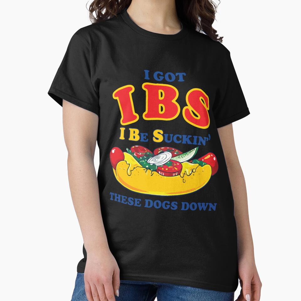 IBS Funny Hot Dog Lover Food Humor Meme Design by kiralynstration
