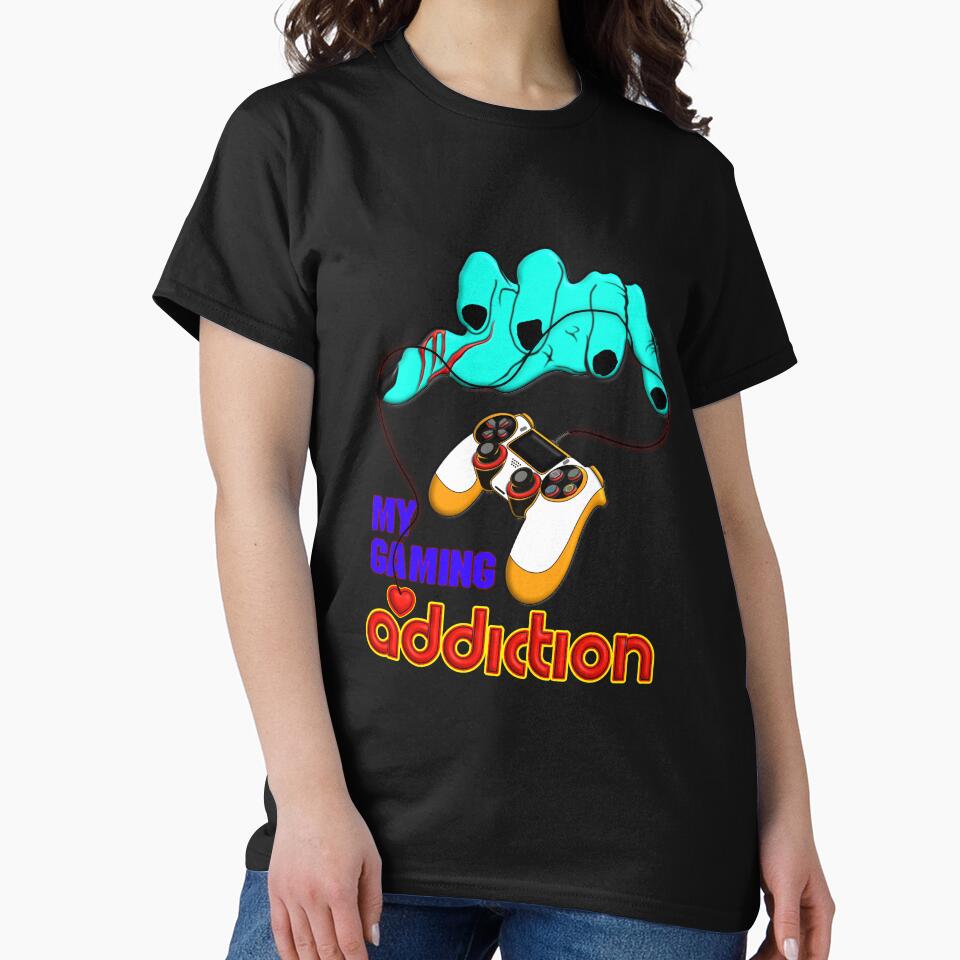 My Gaming Addiction, Gaming Graphic Tee by T2T-ees