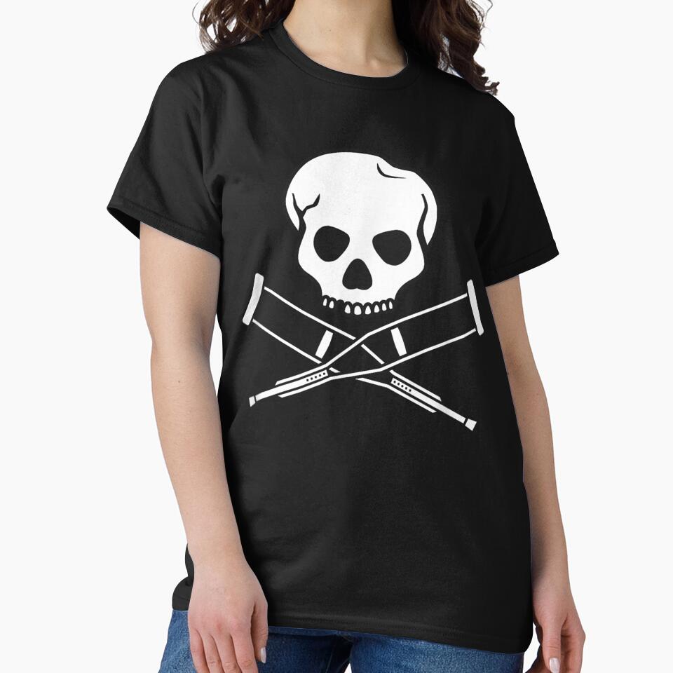 Jackass Skulls and Crutches Logo for men women by TheodoraStra