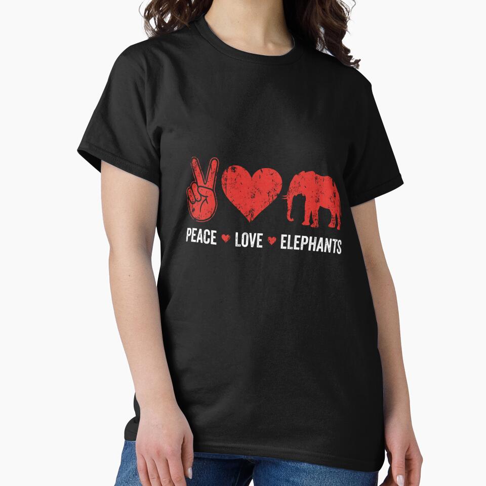 Geometric Elephant Oversized T-Shirt by Cafe18