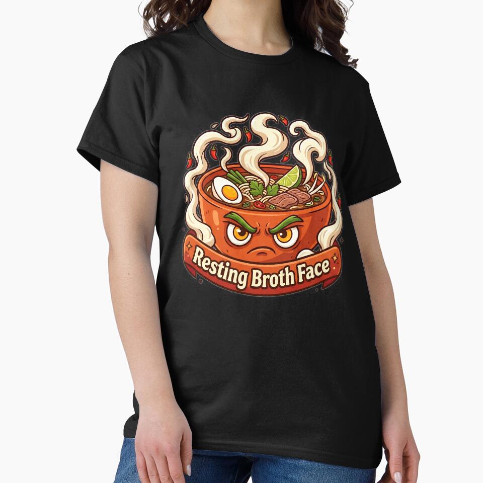 Resting Broth Face Funny Pho Soup Lover by Oommen Studio