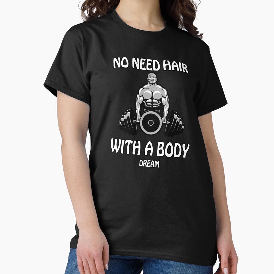 No need for hair with a dream body -funny  bodybuilding by anemiche