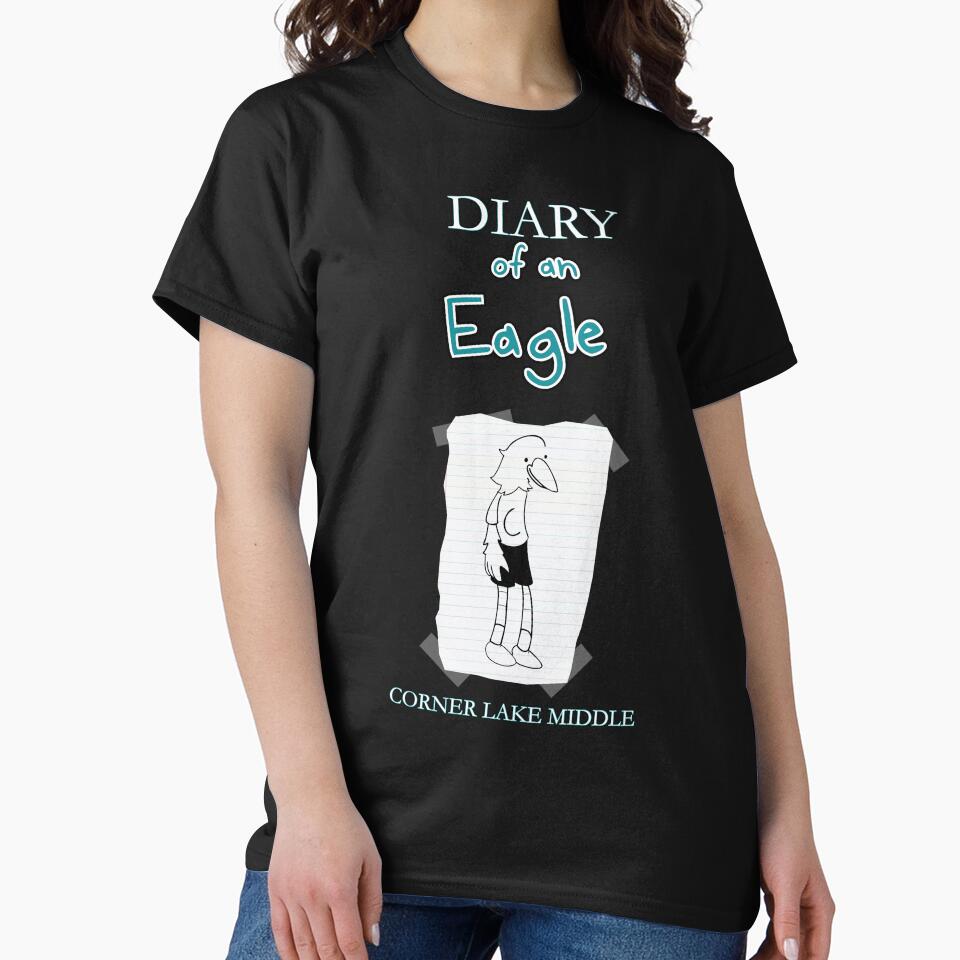 Diary of An Eagle Yearbook Theme Shirt for Corner Lake Middle School in Orlando, FL Drawn by Leonardo Ortiz Current Student by Lreystudios