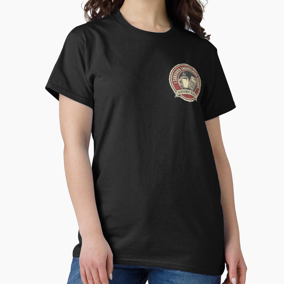 Engineering Survivor Vintage Retro Student Badge Design by Bebew3