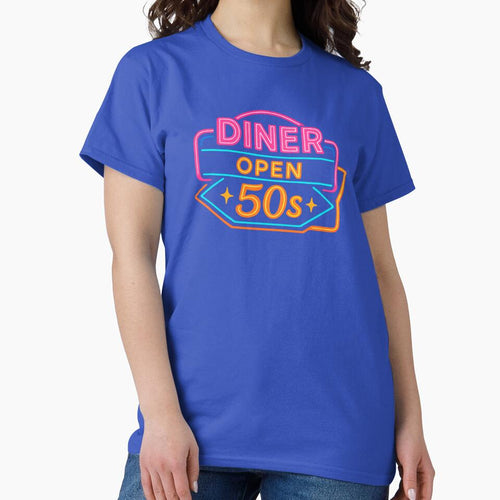 50s Neon Diner Sign – Retro Typography in Bold Colors by johndesignwaves