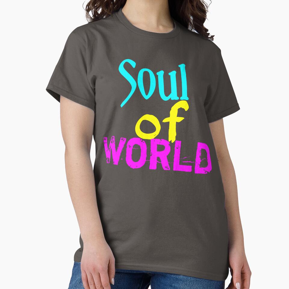 Soul of World • Retro Neon Grunge Typography Design by Faali950