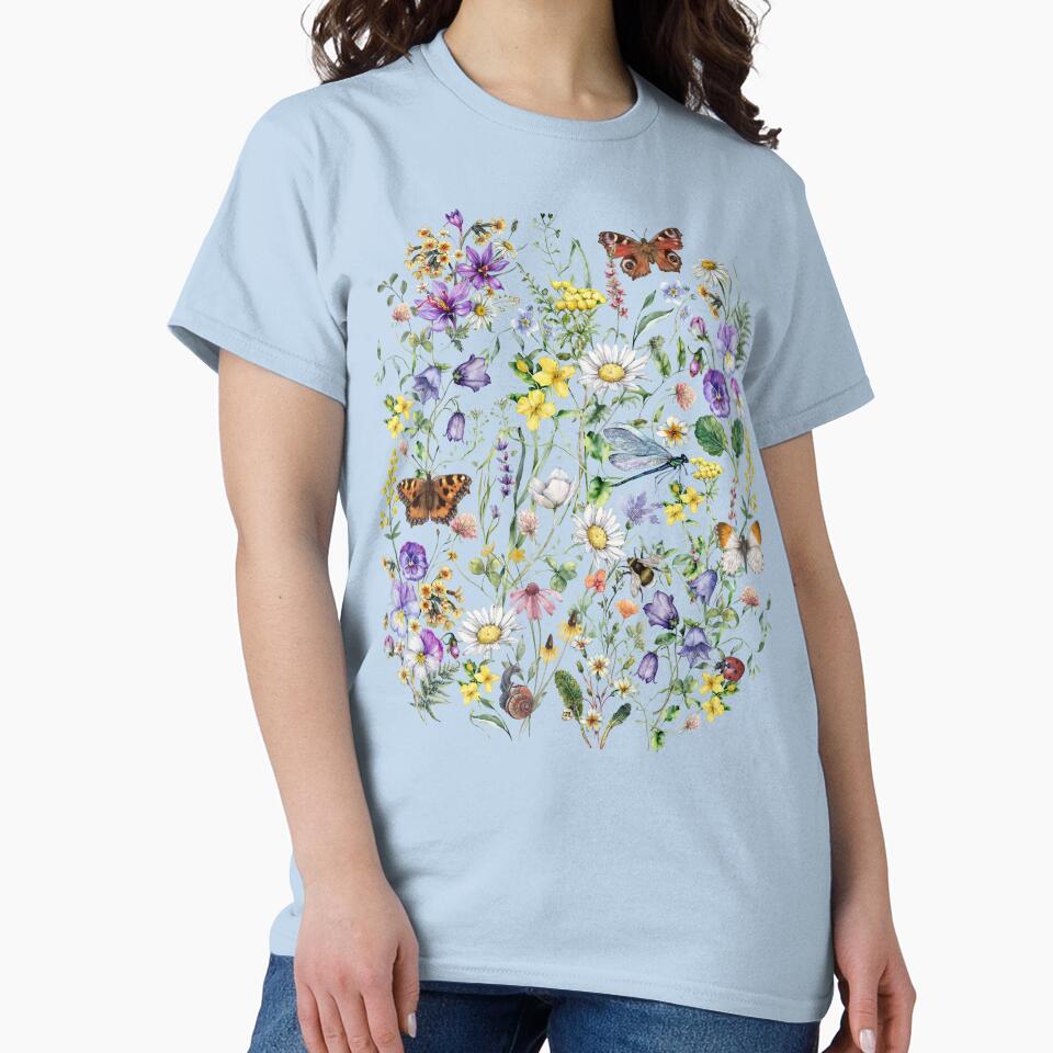 Wild meadows flowers and butterflies by Fairymeshop