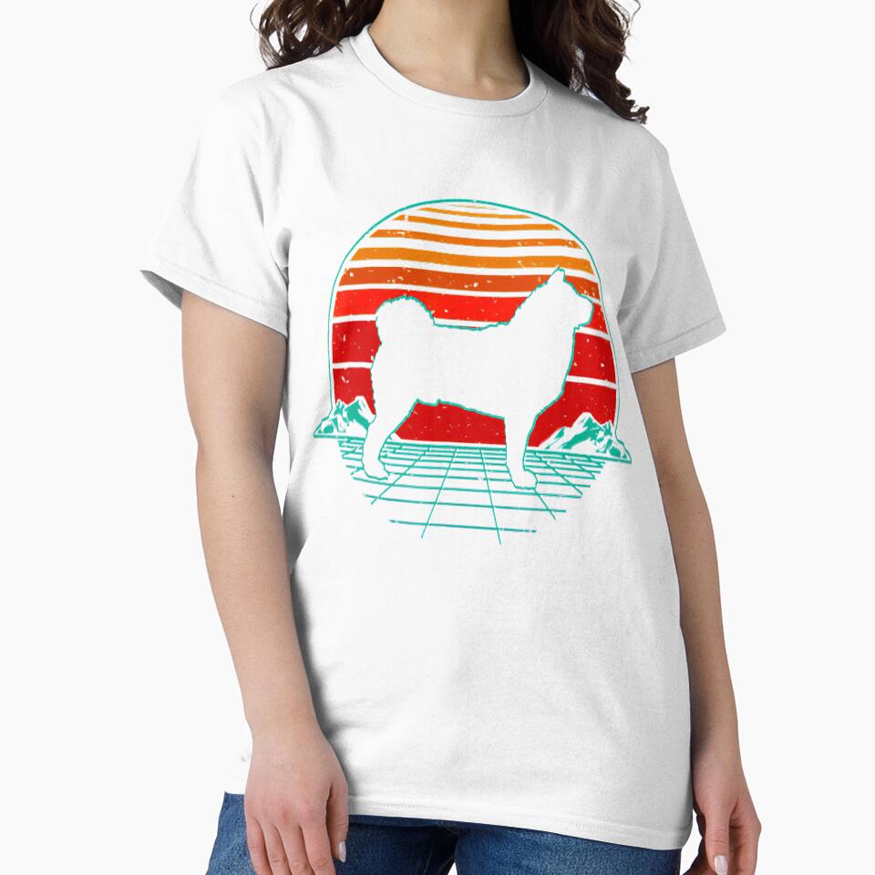 Akita Dog Puppy Retro Vintage Sunset Gift Love by BegayStore