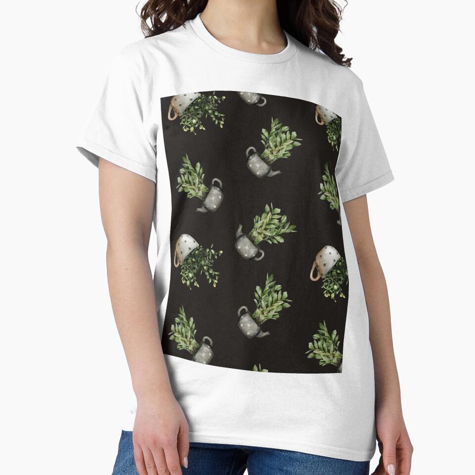 ZZ Plant Houseplant Black Love Nature Pattern by travellb