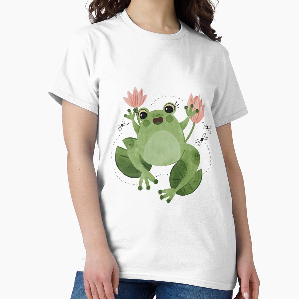 Cute Cottagecore Aesthetic Frog by FreeMood