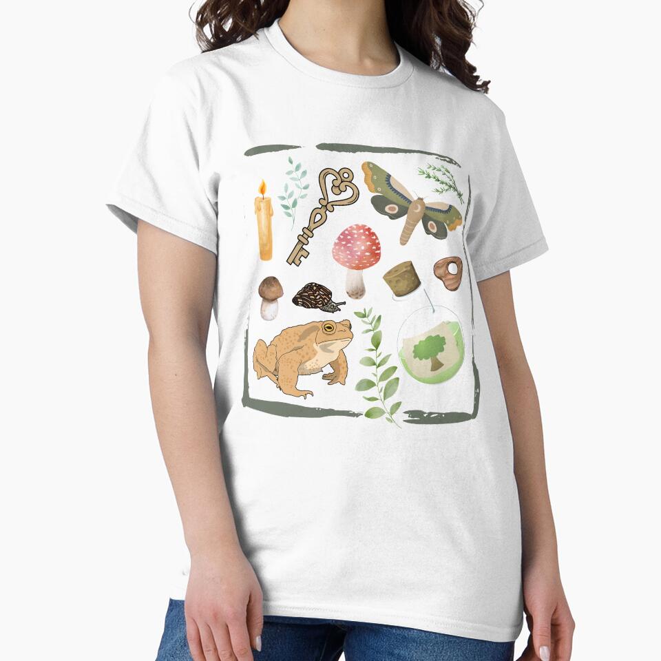 Cottagecore Aesthetic Mystical Mushroom, Frogs, & Forest Design by MiaDelelai
