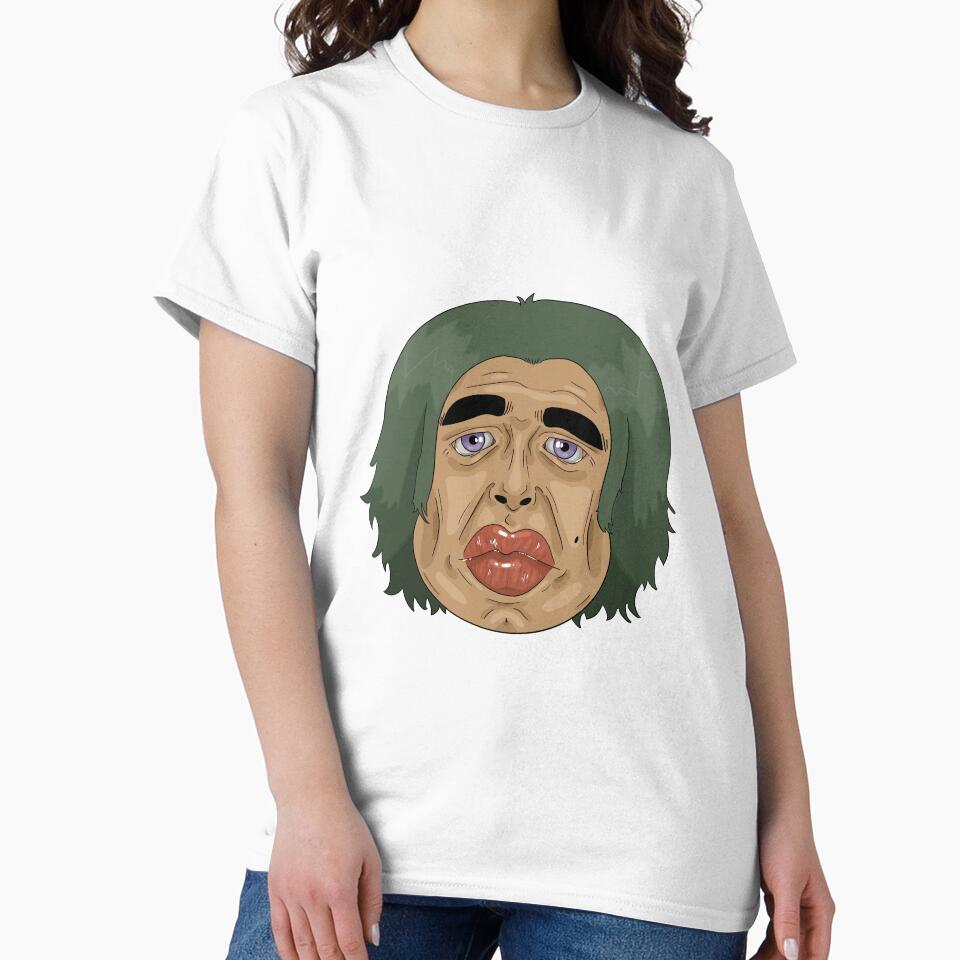 Masc Lady with Big Lips and Green Hair by Isabella Staffier