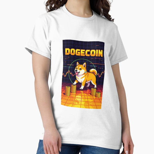 8-Bit Dogecoin Shirt – Vintage Arcade Style Shiba Inu Tee by CryptoThreads4 You