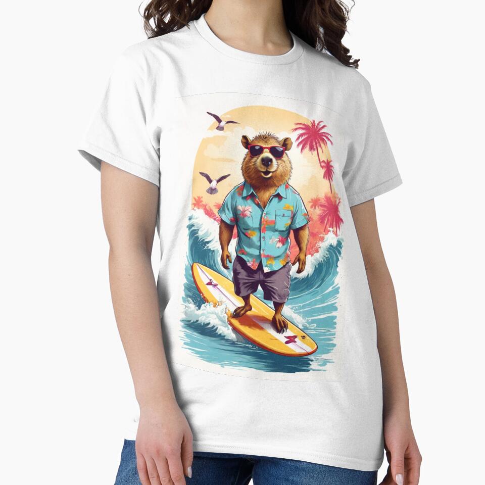 Capybara Surf Club – Vintage Wave Rider by CracStudio