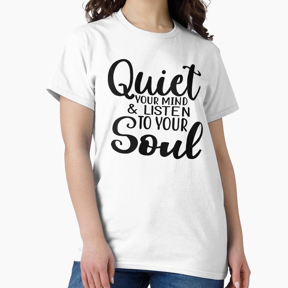 Yoga Quote Quiet Your Mind and Listen To Your Soul Motivational Saying by SoccaTamam