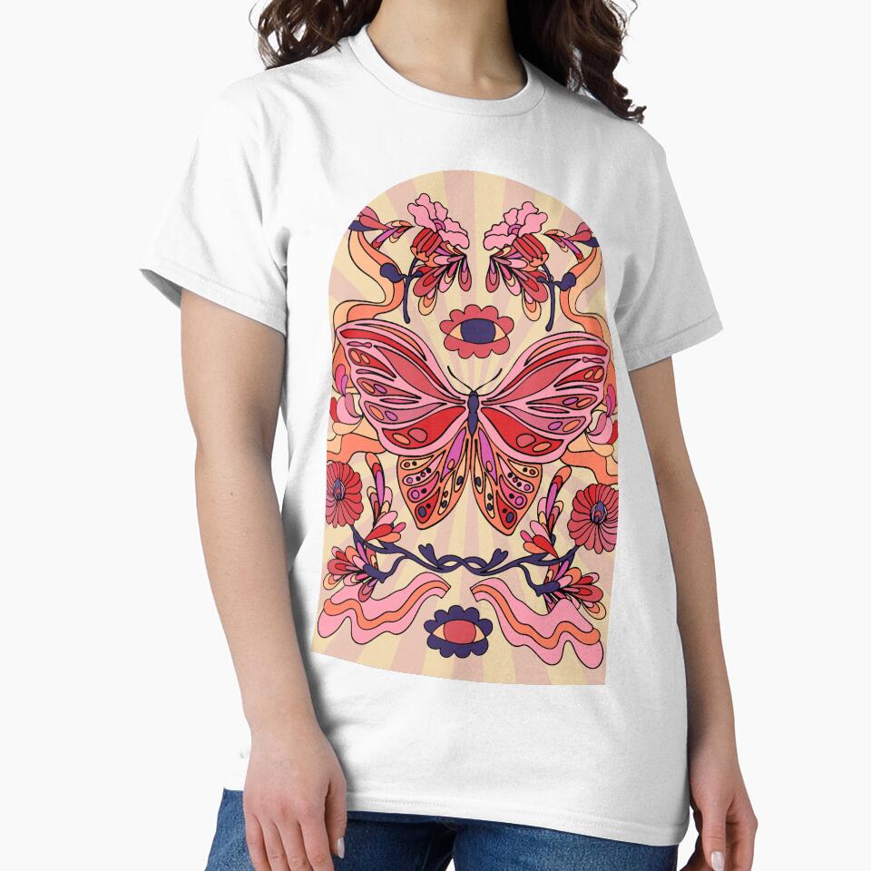 Psychedelic pink butterfly by NKTN