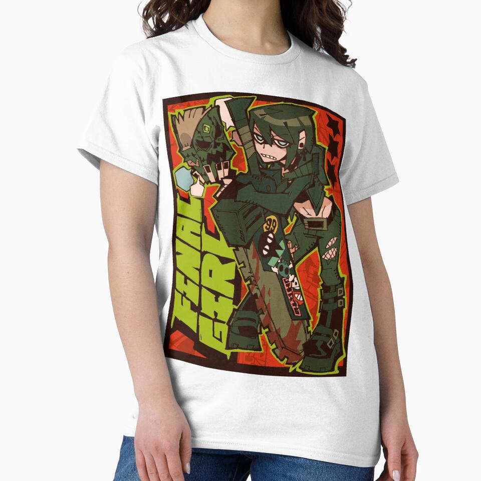 Edgy Cyber Y2K Final Girl with Giant Saw by RonanKestrel