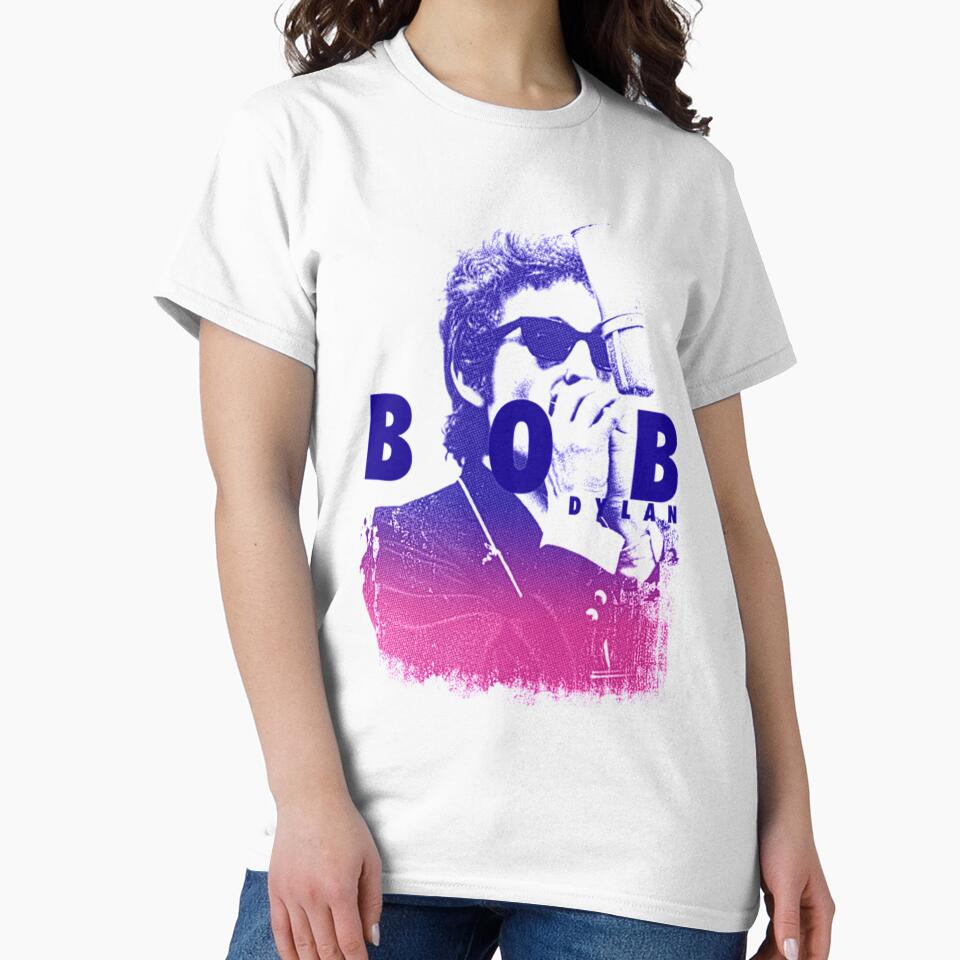 Bob Dylan Neon Blue Pop Poster For Retro Music Lovers by GloriCook