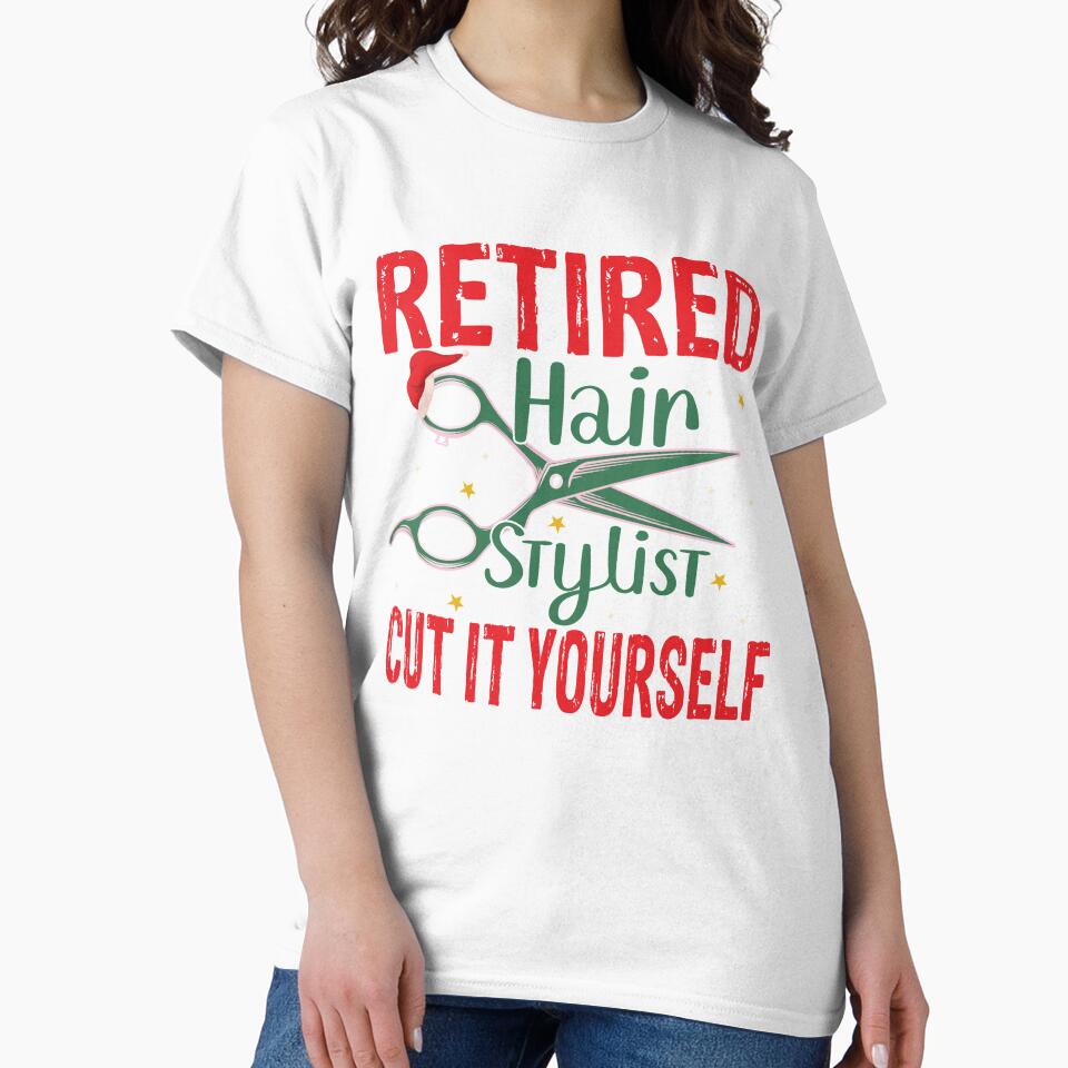 Hair Style Materials with Santa's Hat Funny Christmas Hairstylist by patroart