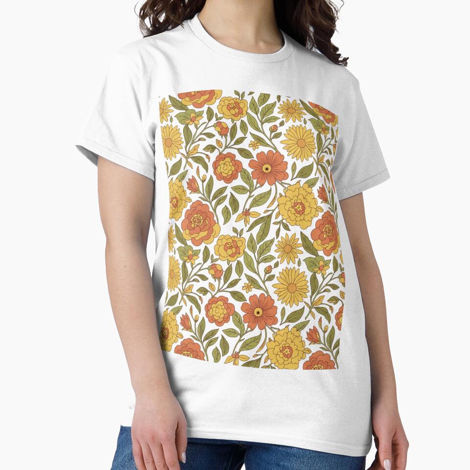Vintage 70s Style Floral Pattern by PureVintageLove