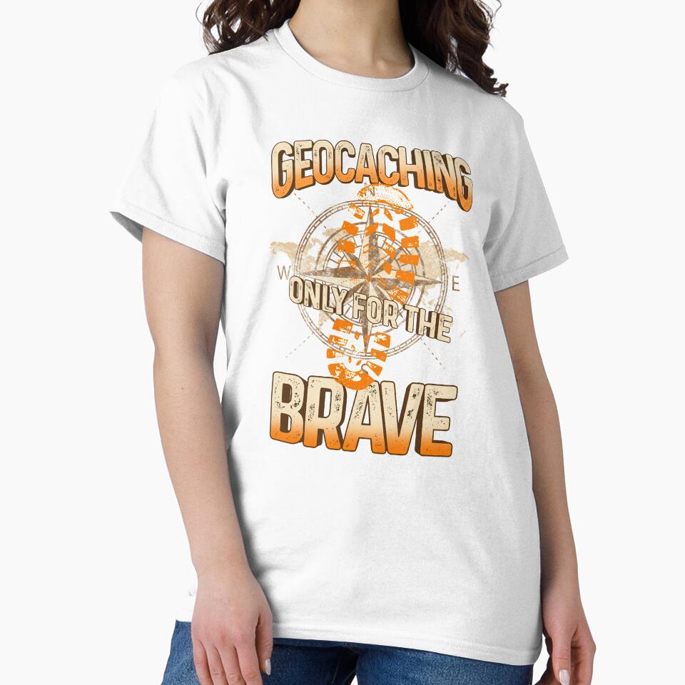 Geocaching Only for the Brave Geocache Outdoor Adventure by phoxydesign