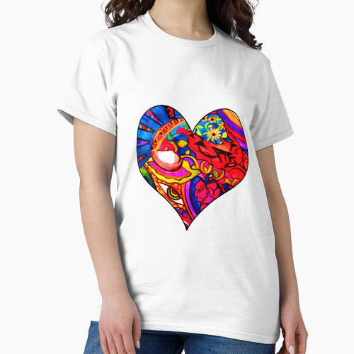 Abstract Nature Painted Collage Heart by artbyomega
