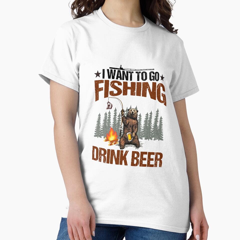 Go Fishing Drink Beer Novelty Grapahic by unassertive19