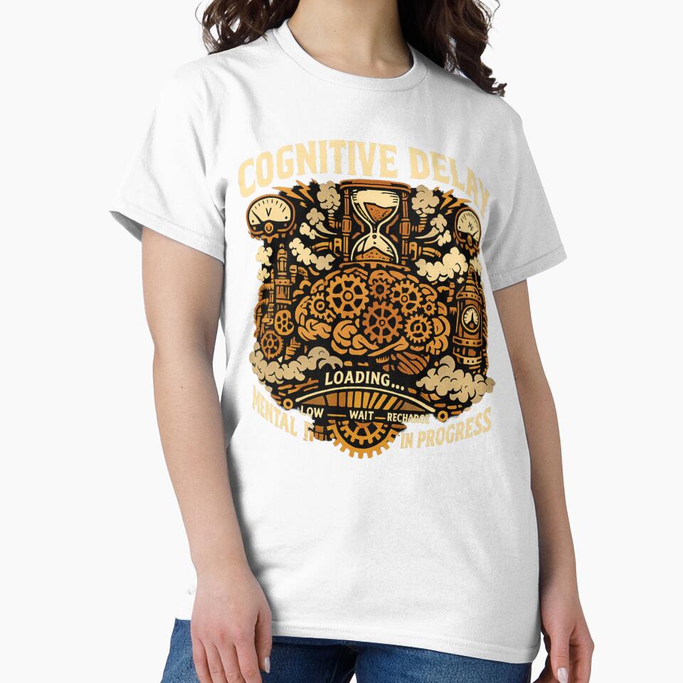 Steampunk Cognitive Delay Mechanical Brain Gear Art by axiksa10
