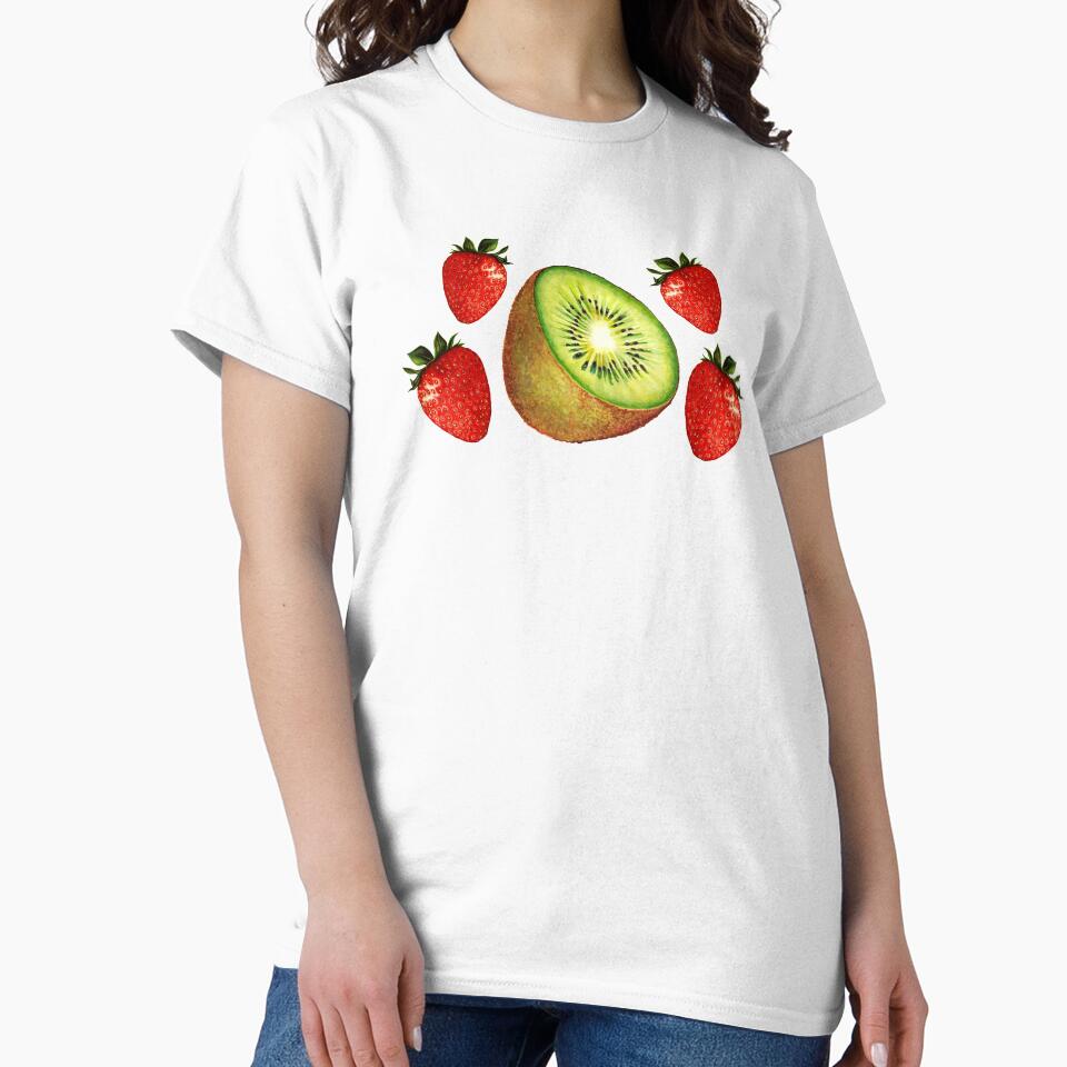 Strawberry Kiwi Pattern - Green by Kelly  Gilleran