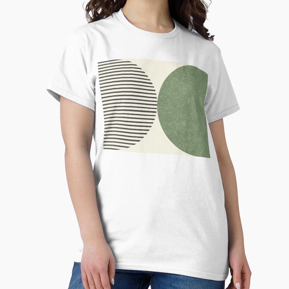 Half Circle Stripes - Green Black by moonlightprint