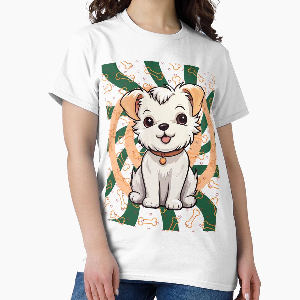 Retro Puppy Love – Cute Vintage Dog T-Shirt by LovelY PrintS
