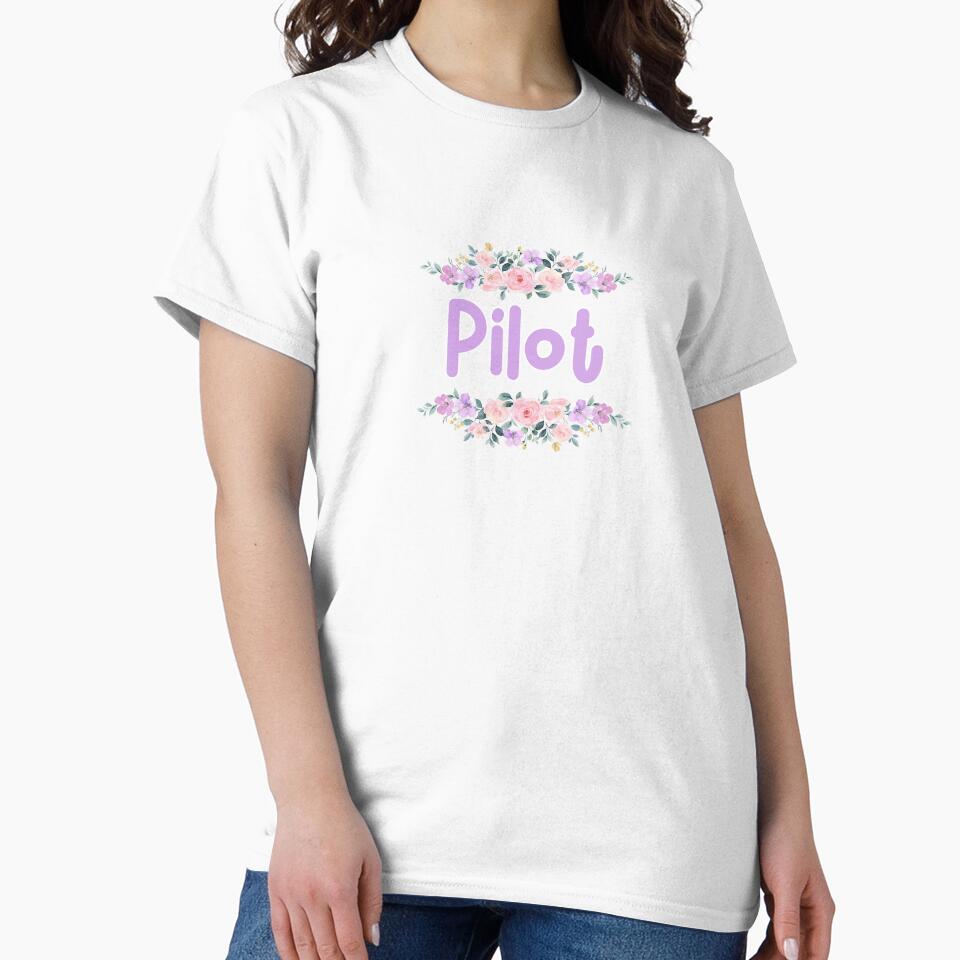 Purple Flower Pilot Name Label (Black) by NormadWorld