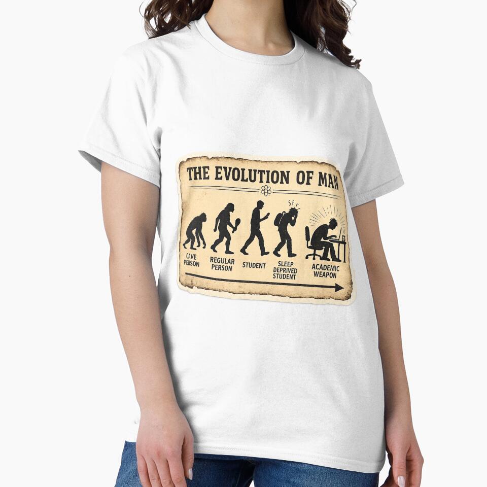 Evolution of the Academic Weapon – Funny Science Student Art | Darwin Student Humor Gift by irfanshikh