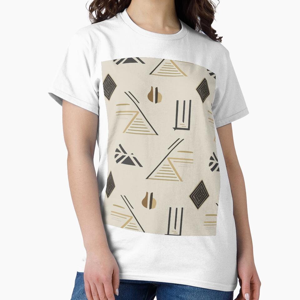 Modern Tribal Geometric Pattern – Earth Tone Abstract Design by GoDesign1