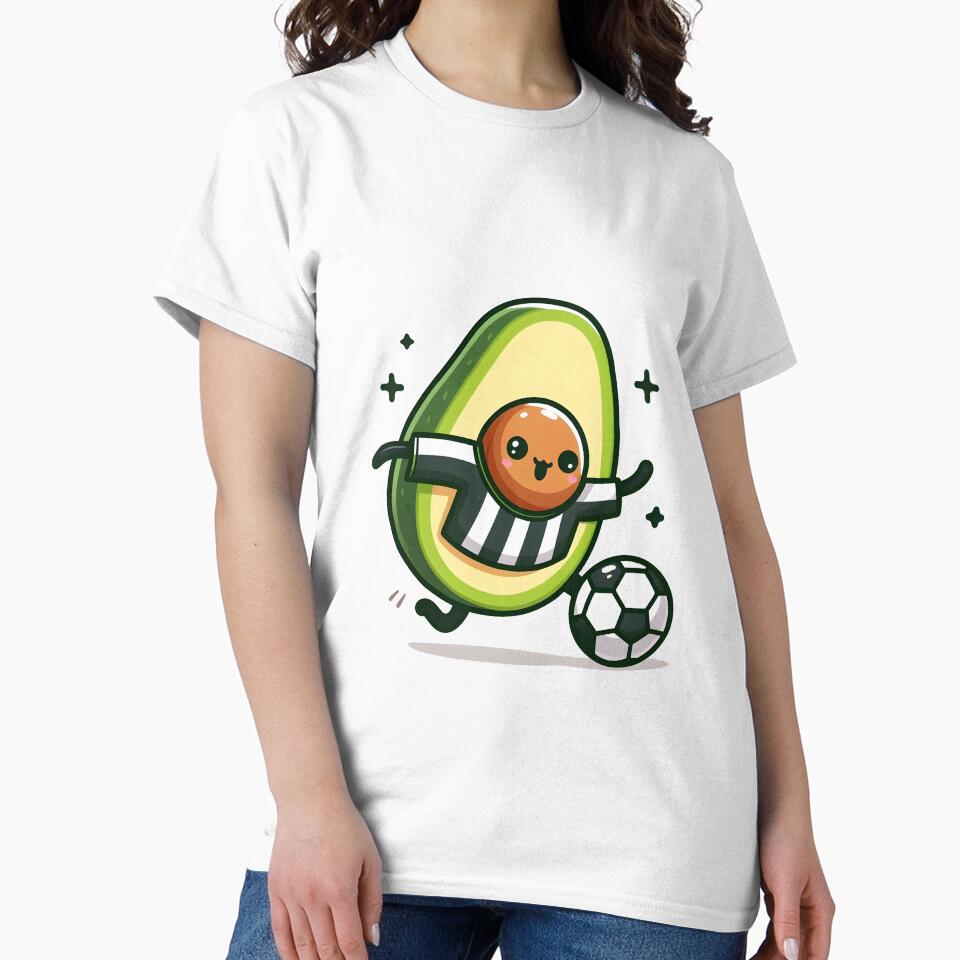 Kawaii Avocado With A Soccer Jersey by CanvasCutie