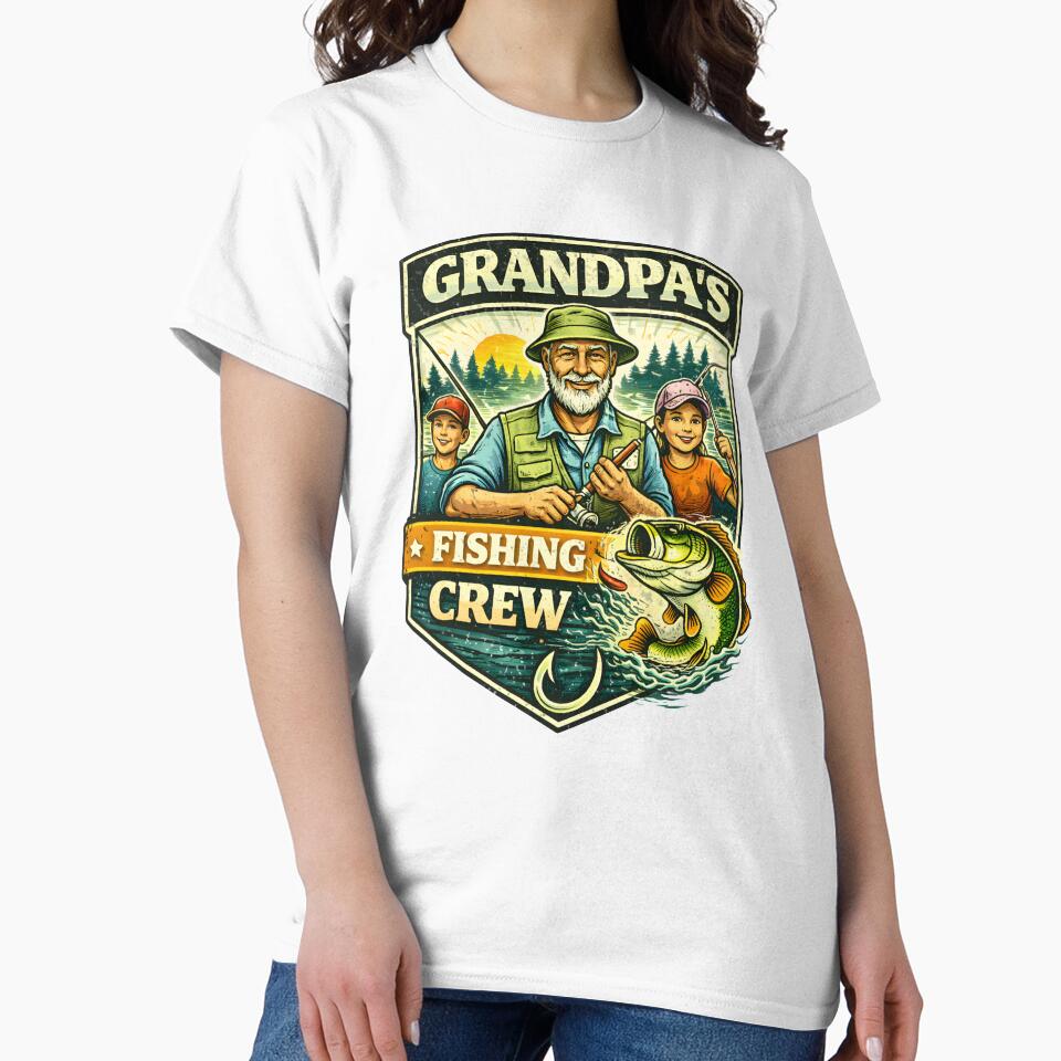 Grandpa’s Fishing Crew – Family Fishing Grandpa Design by SVALANART