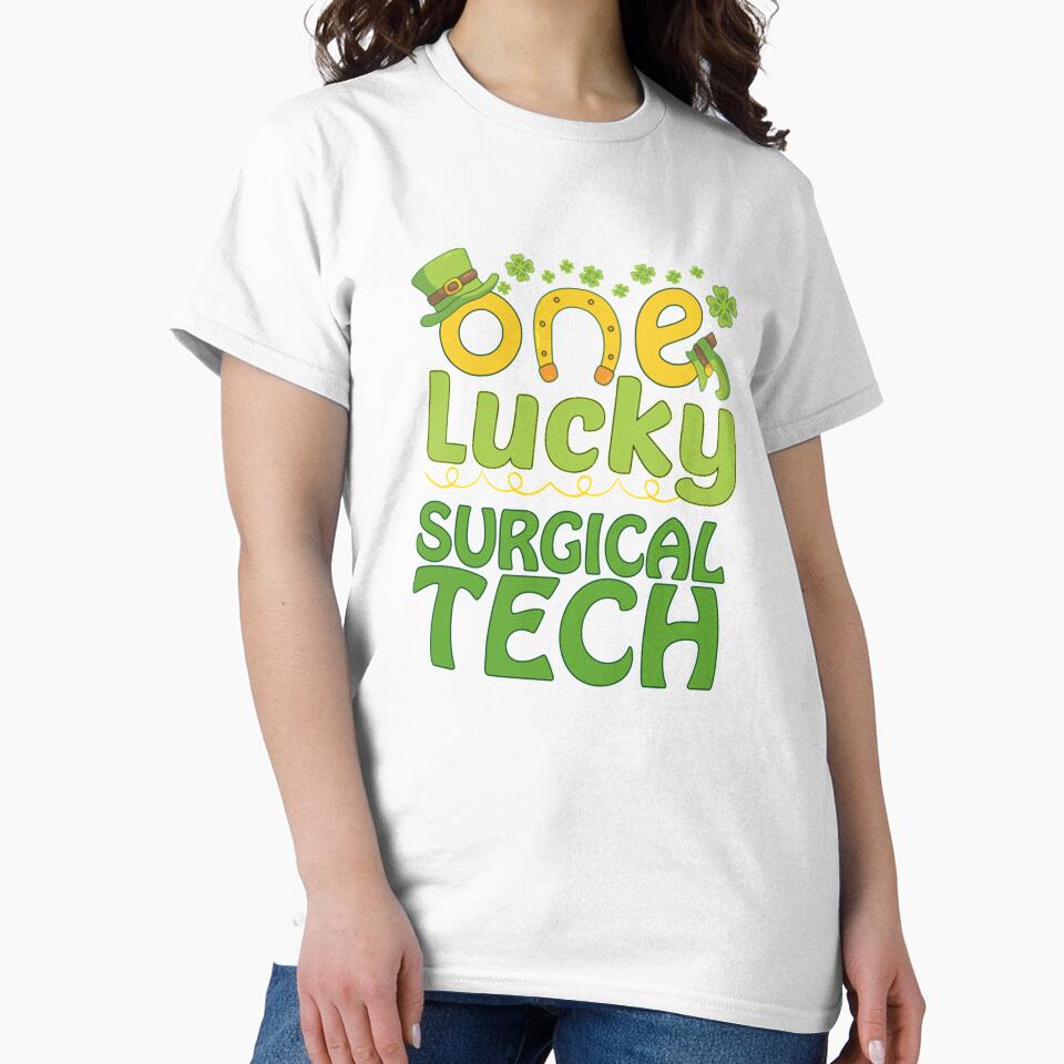 One Lucky Surgical Tech St Patricks Day Funny Gift by Camillepiers