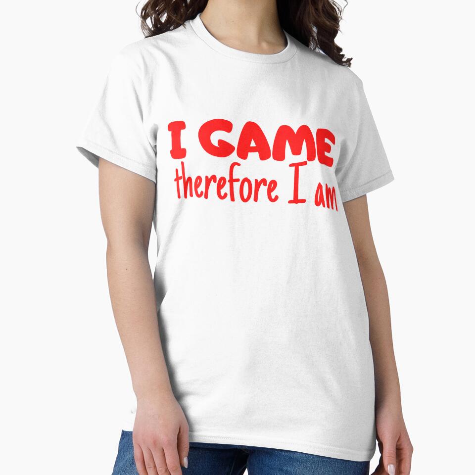 I Game Therefore I Am Red Design by SweetAndSpice