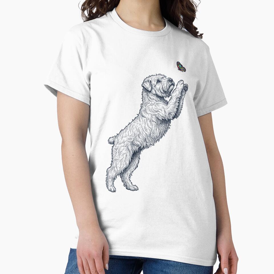 Vintage Soft Coated Wheaten Terrier with Butterfly Dog Mom Owner by TerryConnells