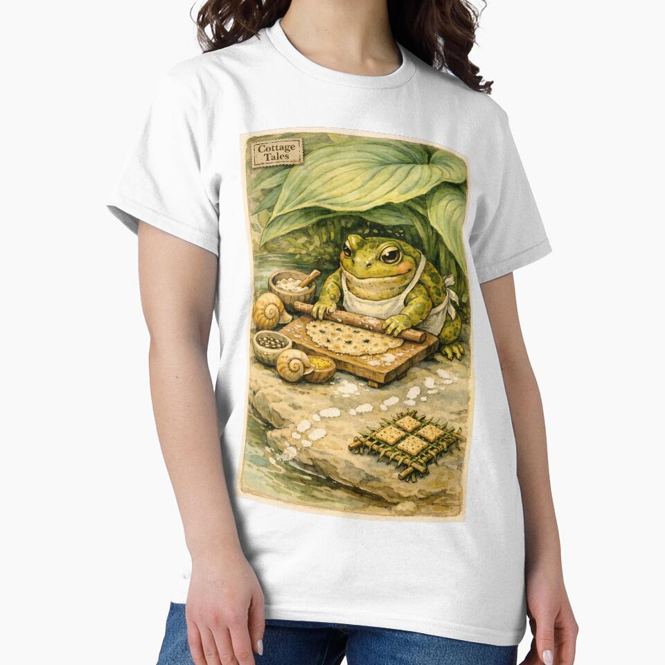 The Pond-Side Pastry Chef - Cottagecore Frog by bapupa