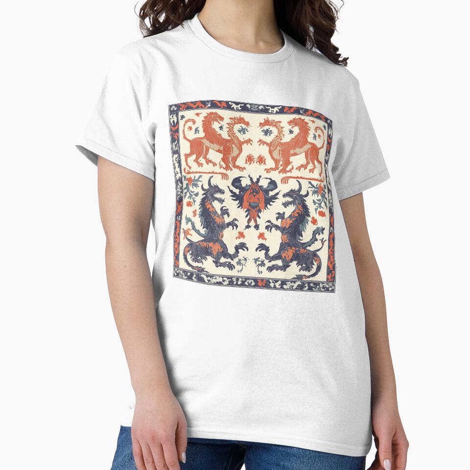 Medieval Heraldic Lions and Dragons Pattern by LonesomeKnight
