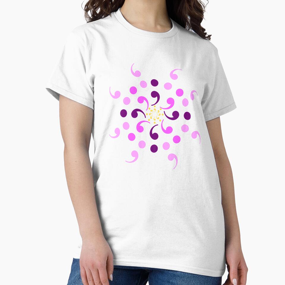 Mental Health Matters Semi Colon Flower Affirmation by CottoVerdi