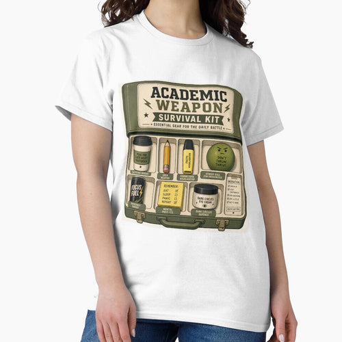 Academic Weapon Survival Kit – Funny Student Essentials Art | Exam Season Gift by irfanshikh