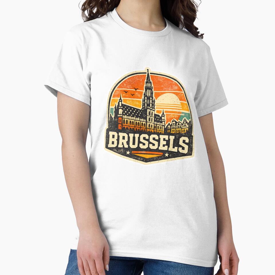 Brussels Belgium Retro Travel Souvenir by Imaginarium of Chaos falcon88