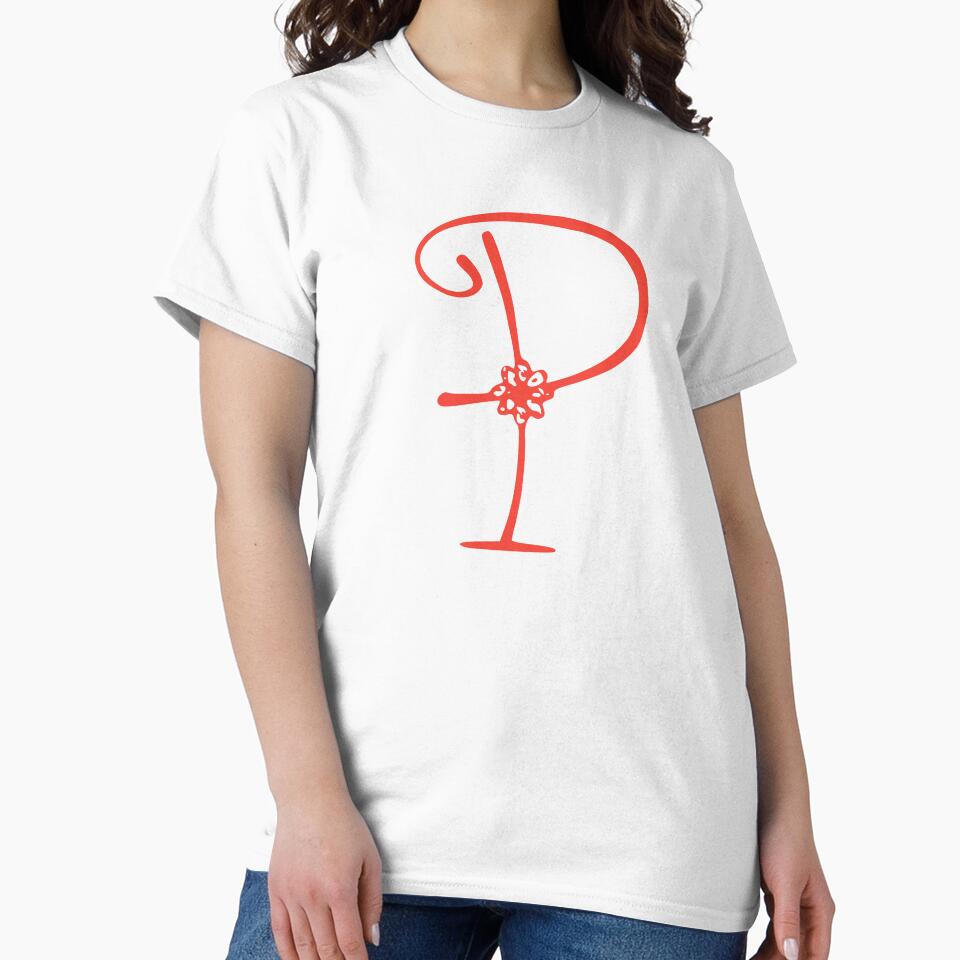 Floral Initial monogram P by Creative-draw