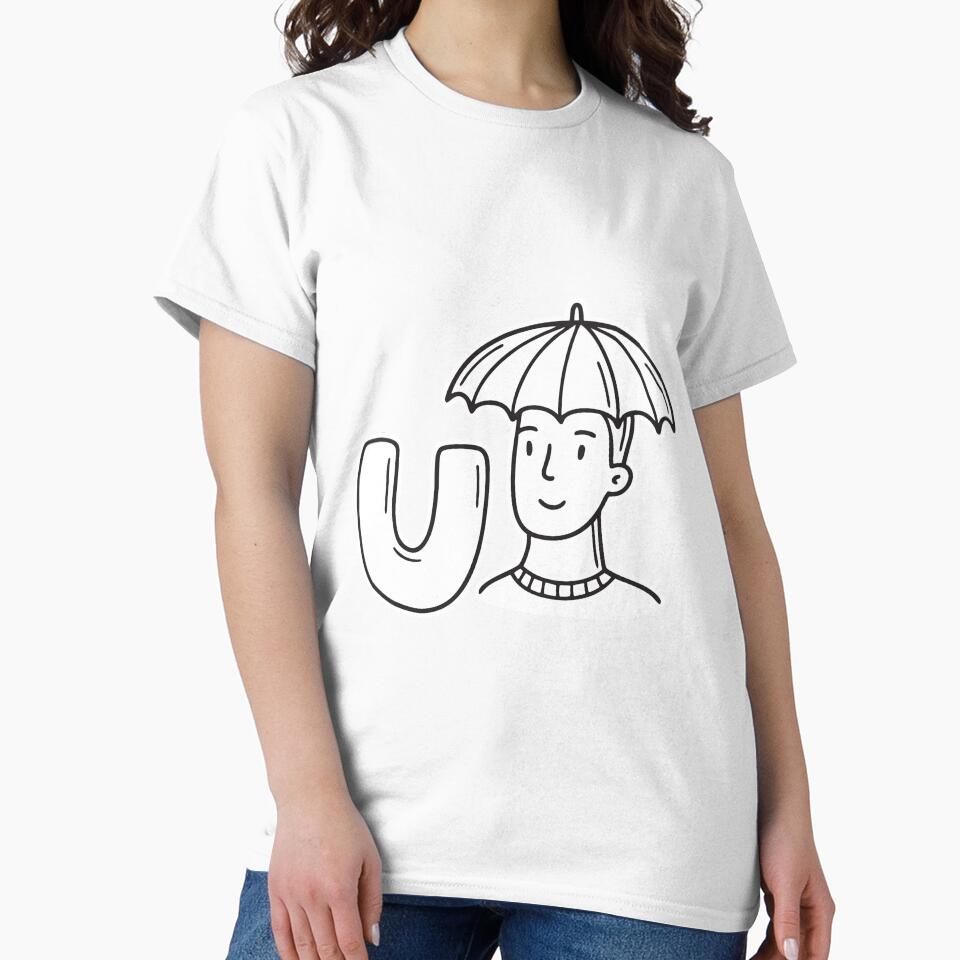 Letter U Beside Umbrella Hat by rasagamastore