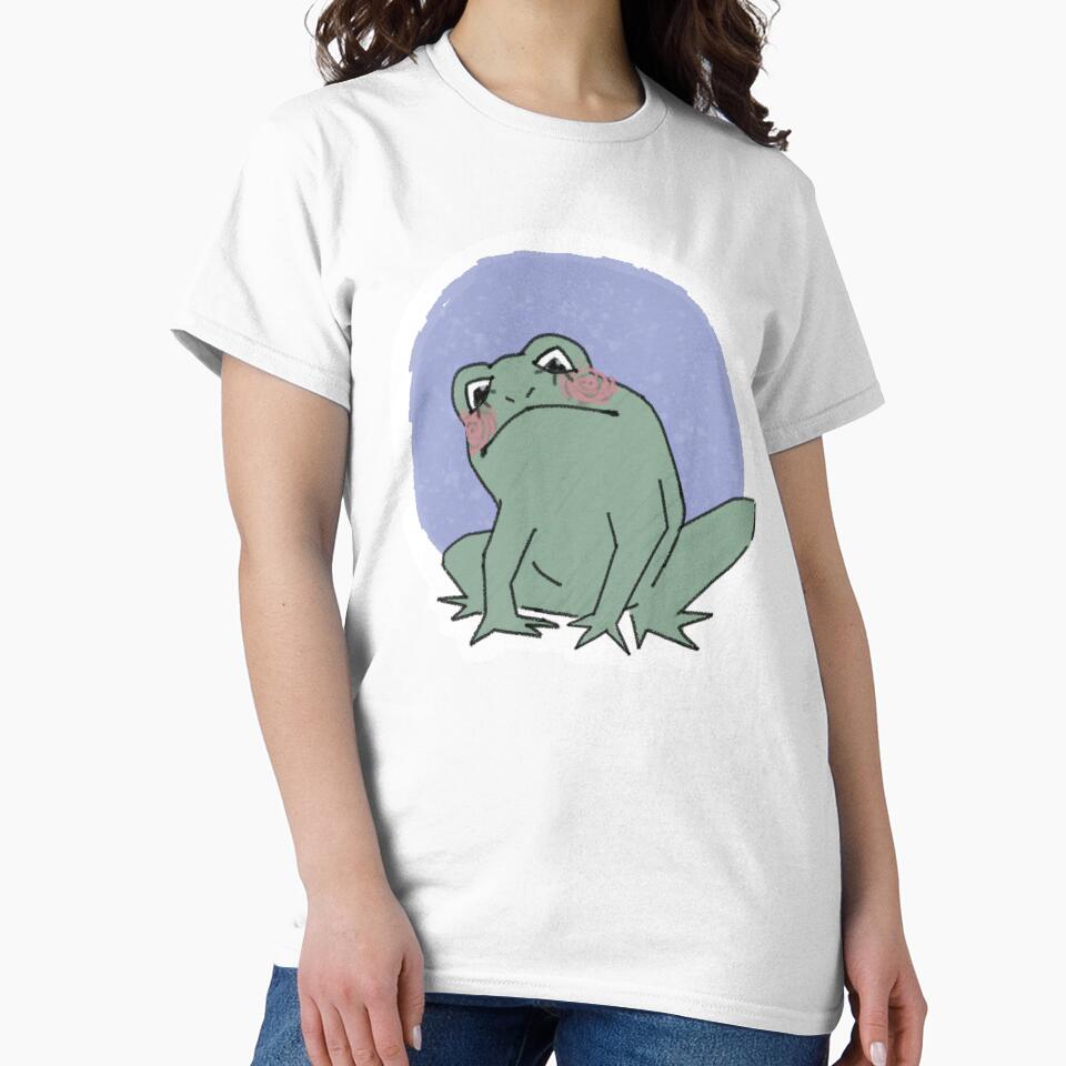 curious frog (blue) by sanfrankiecisco