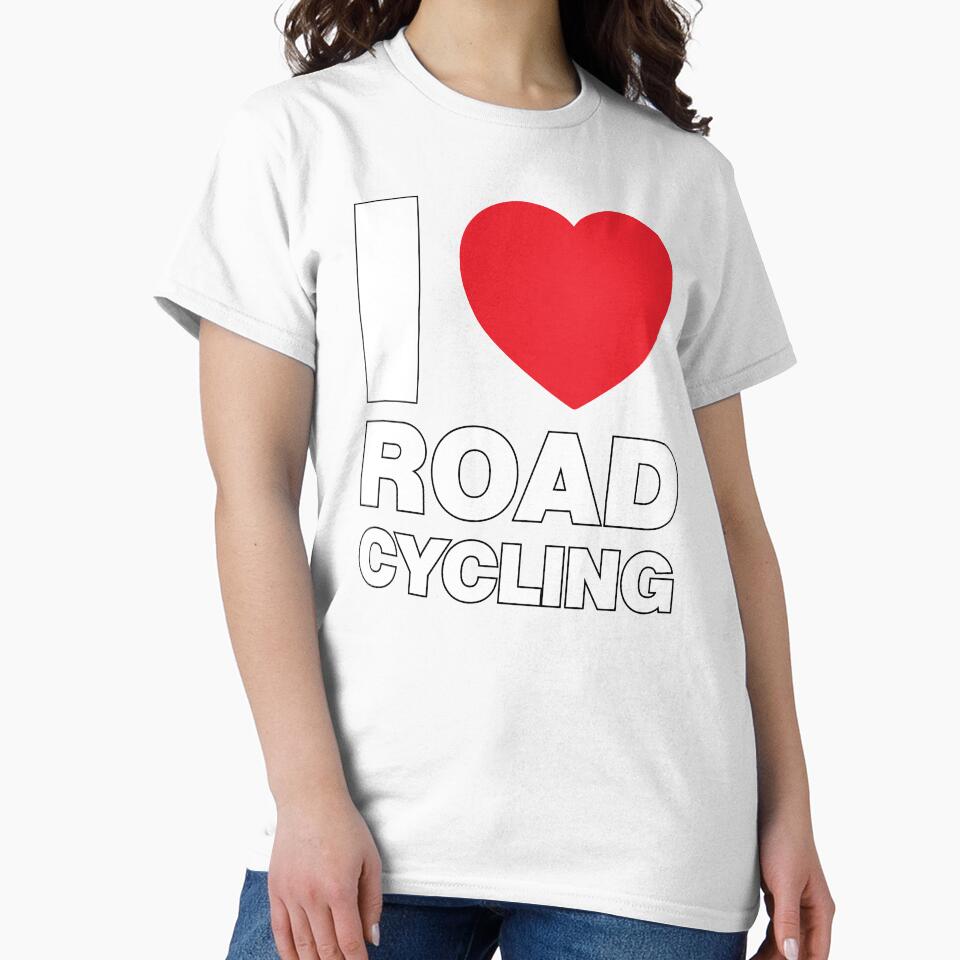 I Love Road Cycling Red Heart by Thestarrysky